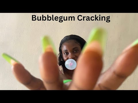 ASMR BUBBLEGUM CRACKING & SOFT WHISPERS