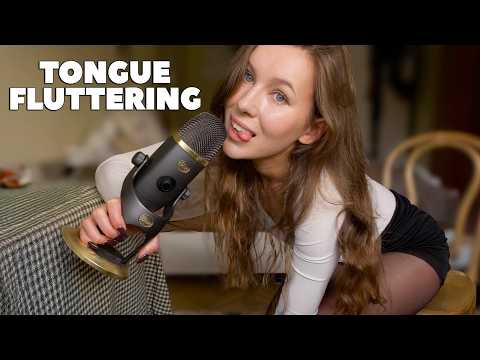 ASMR mouth sounds |  TONGUE FLUTTERING w/ Voice & Without