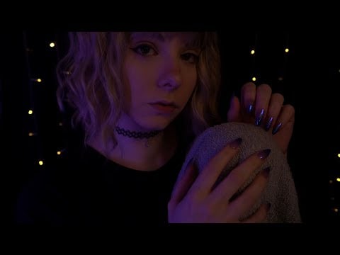 ASMR | slow Whispering, Breathing & cozy Towel Scratching - Blue Yeti