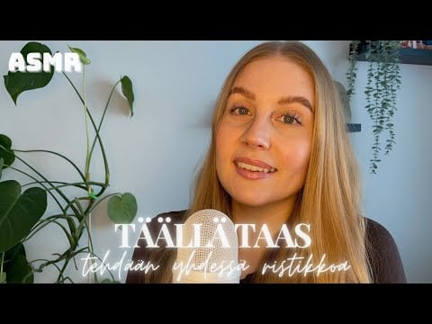 ASMR SUOMI | Rentoudu tekemällä ristikkoa mun kaa | personal attention, käsiliikkeitä, triggersanoja
