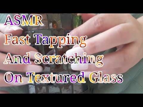 ASMR Fast Tapping And Scratching On Textured Glass (Lo-fi)