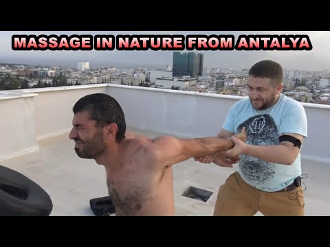 ASMR turkish in nature head, back, foot, arm, chest, belly, sleep massage gun + NECK,FOOT,BACK CRACK