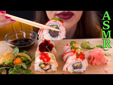 ASMR | Eating Sushi Mukbang | EATING SOUNDS | No Talking | Lady M. ASMR
