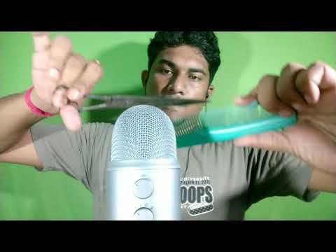 ASMR Fast And Aggressive Hand Sounds And Hair Cutting Scissors Barber Shop ----   BAPPA  ASMR