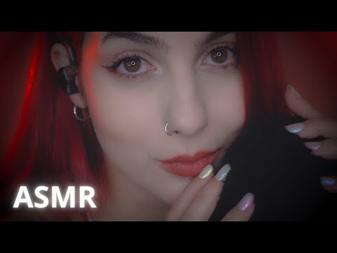 ASMR Fluffy Mic Scratching with Mouth Sounds, Inaudible, Kisses (Cafuné)