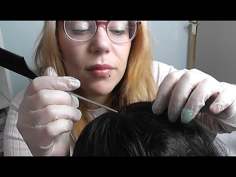ASMR ROLEPLAY HAIR PLAY SCALP EXAMINATION ROUGH MASSAGE OILS