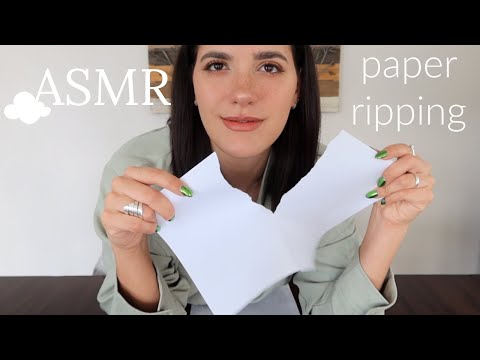 20min PAPER TEARING & RIPPING sounds | ASMR