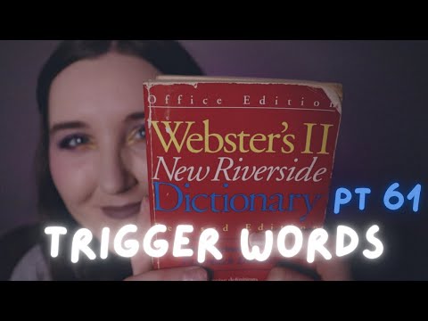 ASMR Dictionary Trigger Words 📕 pt. 61