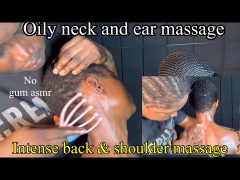 ASMR✨Fast and aggressive, head,shoulder,back, neck massage with skin Dry brushing super INTENSE 💥
