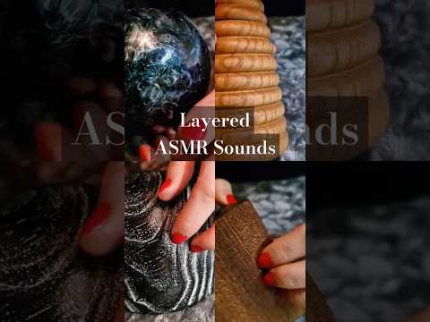 Another layered sounds video, this time with all wooden triggers 🌳☺️ #asmrnotalking #layeredsounds