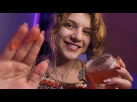 [ASMR] Vou cuidar de você carinhosamente💗brush hair, tratamento facial e massagem relaxante 