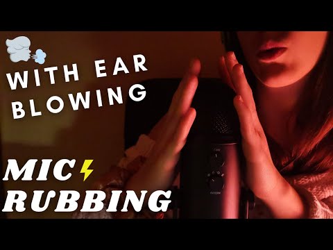 ASMR - FAST AND AGGRESSIVE MIC RUBBING, BLOWING in your ears | No talking