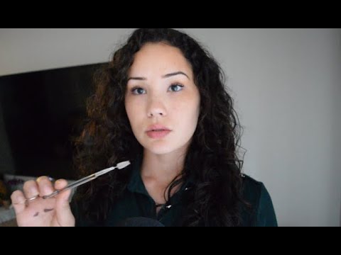 ASMR DOING YOUR EYEBROWS | Spoolie Sounds, Hand Movements, Scissors, Tweezing