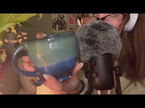 asmr with pottery i’ve thrown (whispering & tapping)