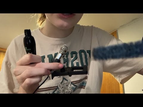 ASMR Getting You Ready To Go Thrifting With Friends 👜 (mini microphone)