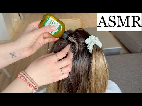 ASMR | Hair Care & Hair Oil Treatment For Sleep (No Talking)