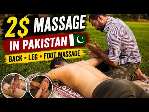 🔥 $2 Roadside Back, Leg & Foot Massage in Pakistan 🇵🇰 | Relaxing Outdoor Massage 