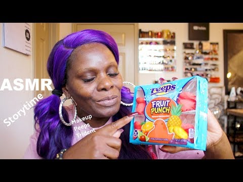 MAKEUP ASMR Chewing Gum Storytime With PEEPS | Spirit Payton