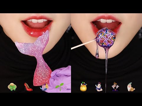 EMOJI FOOD CHALLENGE ASMR JEWEL CANDY KOHAKUTO, JELLY ASMR 👒