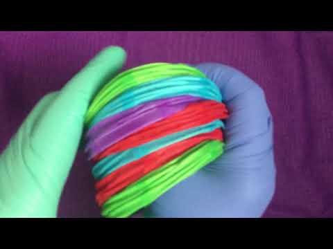 LATEX & VINYL GLOVES 🖤 COLORFUL❤️💚 💜 LAYERING  [[ASMR]]