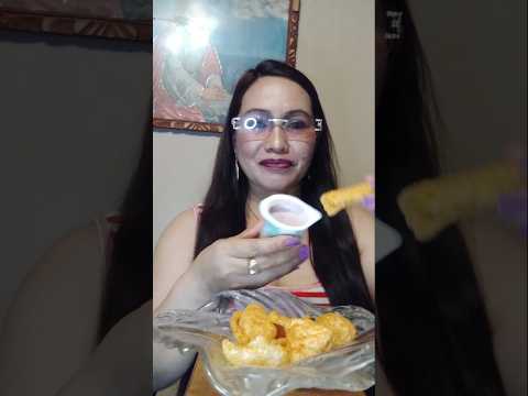 CHICHARON WITH YOGURT #shortsfeed #mukbang #eatingshow #everyone #food #funny #eating #satisfying