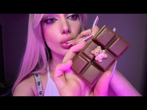 ASMR Mouth Sounds Fake Chocolate 🍫 Eating (no talking)