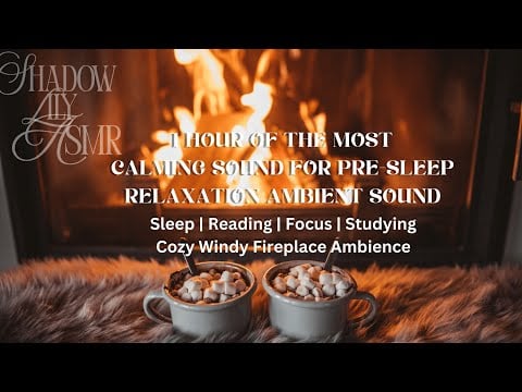 1 Hour Relaxing Ambient Evening Wind Down | Cozy Windy Fire Crackling | Get ready for bed with this!