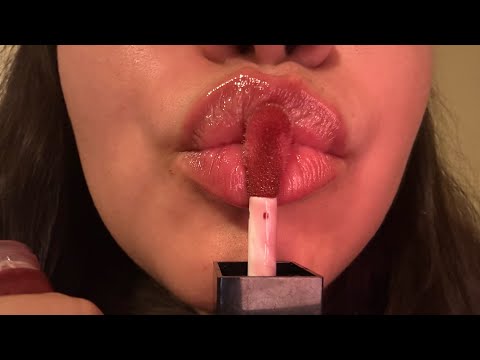 Asmr Lip Gloss Application and Mouth Sounds