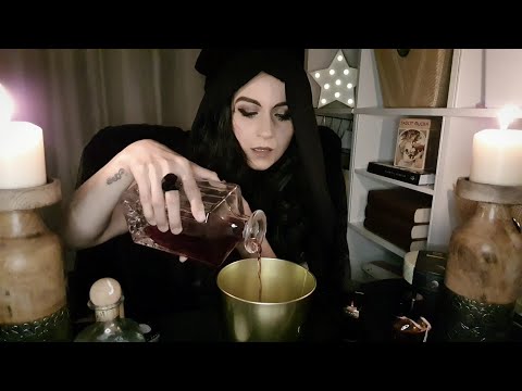 ASMR 🖤 Helena the Witch Brews You a Potion on a Stormy Night 🖤 (role play)