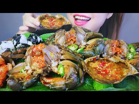 ASMR EATING SOY SAUCE RAW CRABS EATING SOUNDS | LINH-ASMR