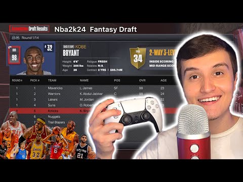 ASMR NBA2K24 Fantasy  Draft (w/ controller sounds + gum chewing)