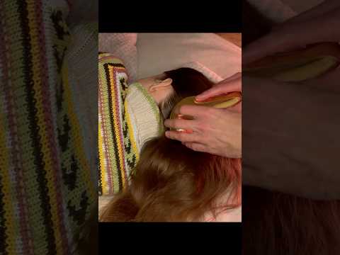 ASMR Hair Brushing Before Bed for Instant Tingles 💫 #relax #hairplay