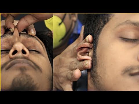 ASMR Relaxing Head Massage  Forehead Massage  Ear Massage  Neck Massage  Ear And Neck Cracking