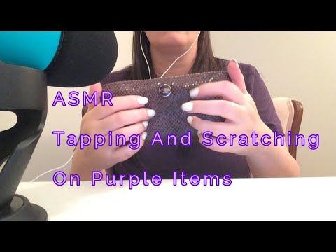 ASMR Tapping And Scratching On Purple Items