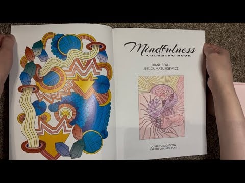 ASMR Flipping Through My Mindfulness Coloring Book | (No Talking)