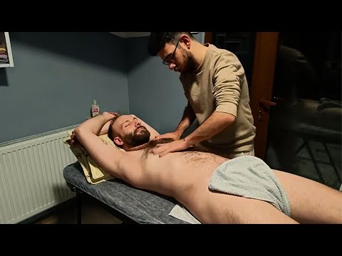 ASMR TURKISH FULL BODY AMAZING MASSAGE- CHEST,LEG,FOOT,ARM,ABDOMEN,BELLY THERAPY MASSAGE