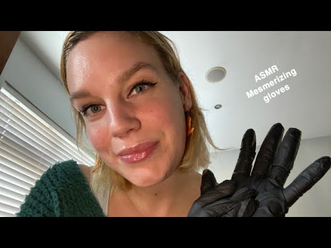 [ASMR] Mesmerizing Sleepy Gloves (Face touching, hand movements, follow my finger/light) 💫