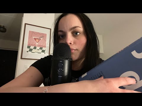 ASMR Whisper Rambling w/ Book Triggers & Inaudible Whispering