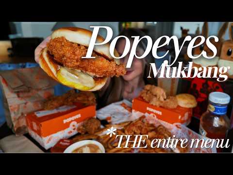 Trying Popeyes for the FIRST TIME! 🍗😳 Is It Better Than KFC & Church’s?! | Mukbang