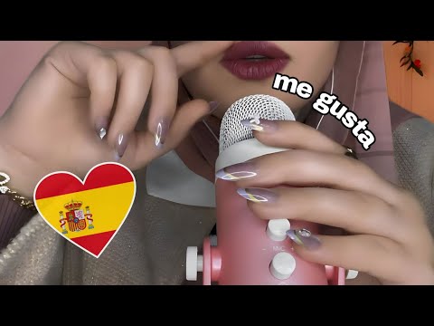 asmr - Spanish tingly trigger words & tingles mouth sounds (up close whispers)