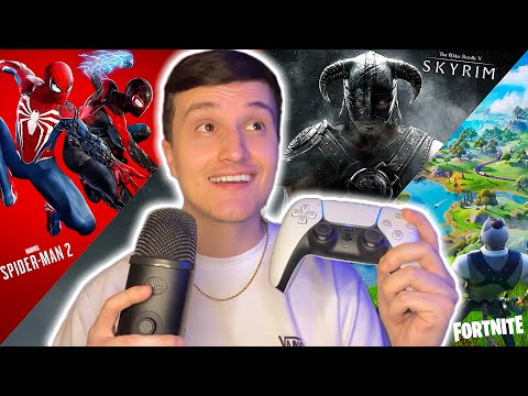 ASMR Gaming 🎮 | 1 Hour Of Relaxing Gameplay (Skyrim, Fortnite, Spider-Man 2)