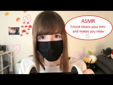 ASMR | Caring friend | Ear cleaning, soft spoken