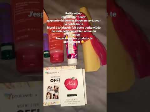 Petite vidéo faite par  "Clara" gagnante du dernier tirage au sort.Réception de sa petite boîte.