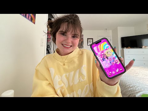 ASMR what’s on my iPhone 14!! 🩷🦄☀️💐 (soft spoken)
