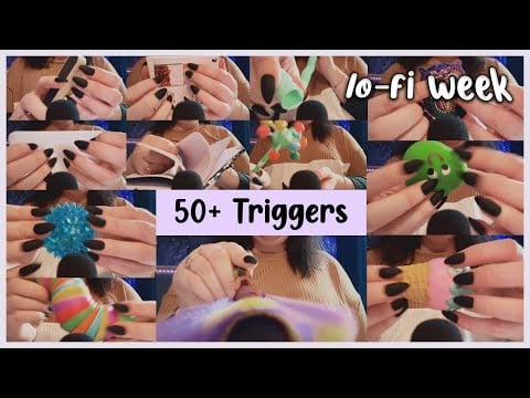 ASMR lo-fi WEEK!! 50+ Triggers PÅ 4 MIN!! (sista dagen)