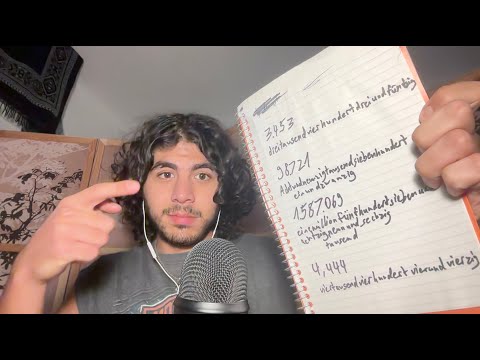 ASMR Teaching You high Numbers in German (good luck)