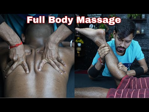 ASMR Indian Barber Full Body Bed Massage | Back Body And Leg Massage | Foot Massage | Calf Massage