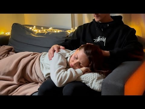 ASMR Soft Pajama Fabric Sounds & Relaxing Head Massage, Hair Brushing for Deep Sleep