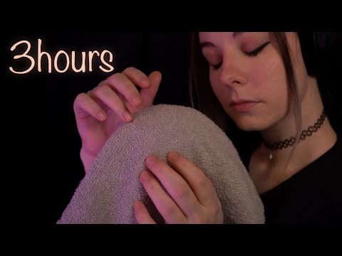 ASMR | 3 hours extra gentle Towel Scratching & Howling Wind Blowing - White Noise for Deep Sleep