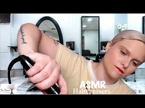 A Relaxing ASMR Hair Wash, Haircut, Blow Dry & Curling